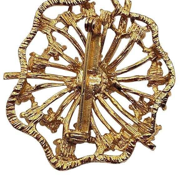 VTG Emmons Brooches Gold Tone Botanical Floral Leaves Elegant Classy 3PC Jewelry - Picture 14 of 16